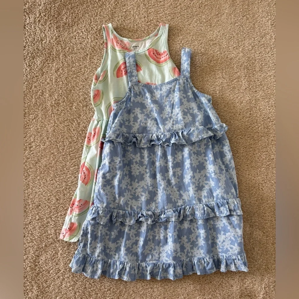 LOT Girls Sleeveless Sundresses Size 7